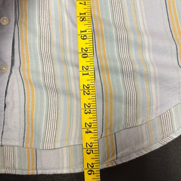 Eddie Bauer Light Blue Striped Soft Cotton Casual Button Down Size M - Picture 9 of 9